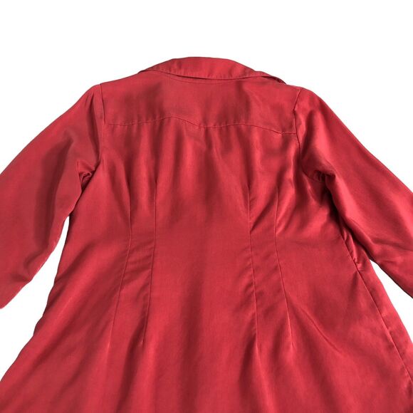 Soft Surroundings Top Womens XS Pink Asymmetrical Washed Tunic Lagenlook Blouse - Picture 10 of 16